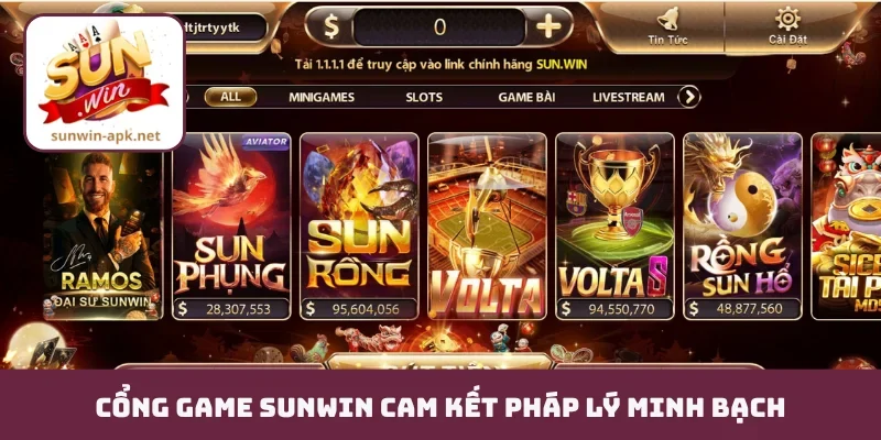 Cổng game Sunwin cam kết pháp lý minh bạch