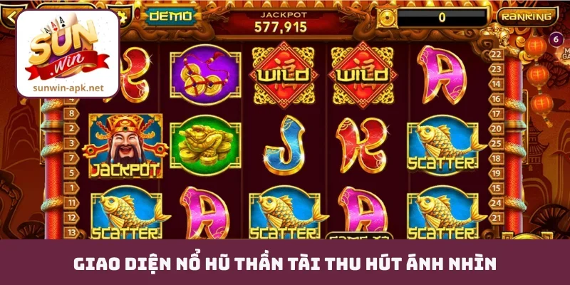 Giao diện nổ hũ Thần Tài thu hút ánh nhìn