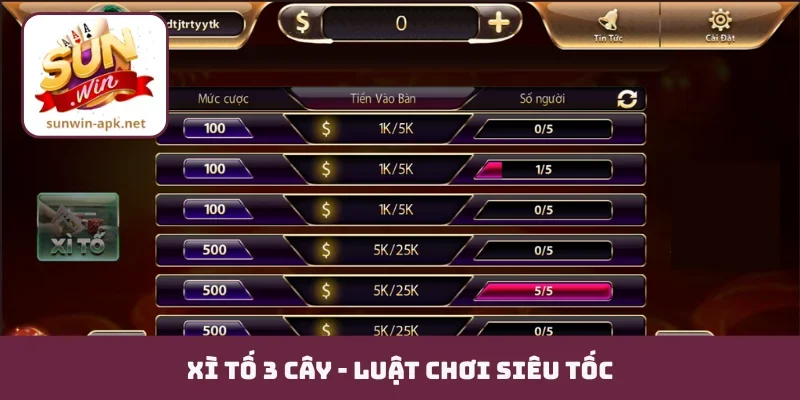 Xì tố 3 cây